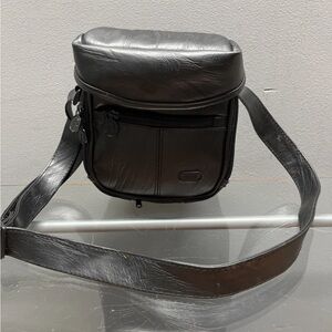 Black Leather Camera Bag